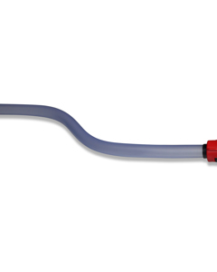 Breather tube 484mm s-shaped with endcap and swivel piece